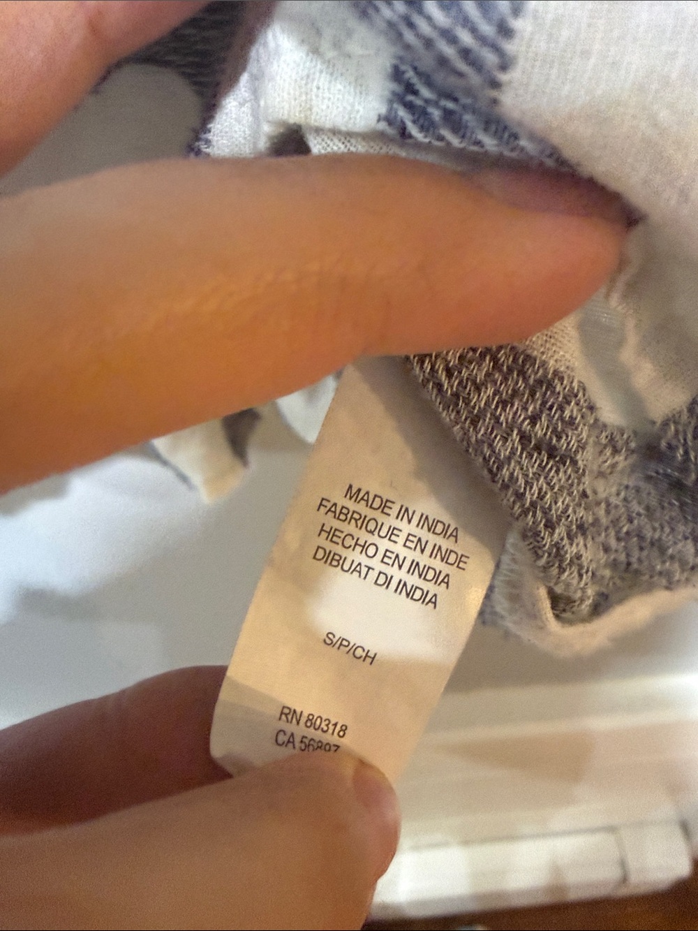 Lucky Brand Blue & Cream Striped Peplum Henley Top size small - Picture 3 of 9